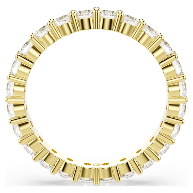 Matrix Vittore band ring Round cut, White, Gold-tone plated